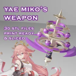 Yae Miko Weapon Genshin Impact  -- Kagura's Verity -- 3D Print Ready