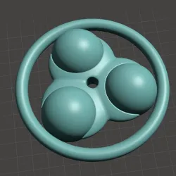 3d biohazard logo - biohazard with balls