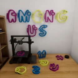 3D font "Among Us" | Police 3D