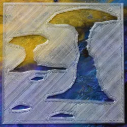 Airbrush Stencil  Rock formations