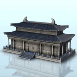 Asian house with two-story roof 19 - China Asia Japan Warhammer Age of Sigmar