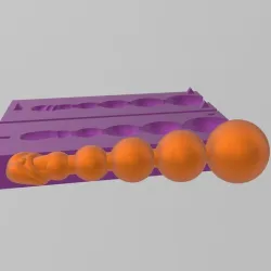 Beaded dildo with head and mold