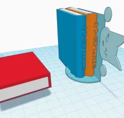 Bookends with a peeking cat ... hold books - Reggilibri Reggi libri con gatto che sbircia