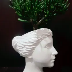 bust woman pot planter