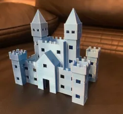 Castle with corner towers