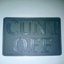 CUNT OFF BUSINESS CARD