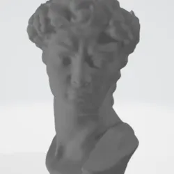 David head planter with base