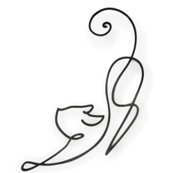 Deco Cat Line Art