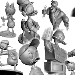 DUCK TALES COLLECTION.14 CHARACTERS. STL 3d printable