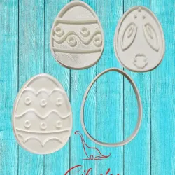 Easter egg super combo Cookie Cutter + 4 Stamps!