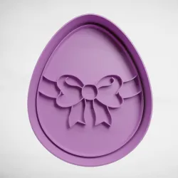 Easter egg with bow tie