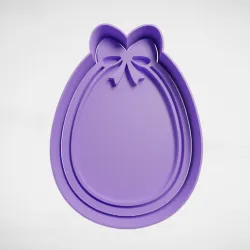 easter egg with bow