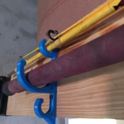 FISHING ROD HOLDERS X 3 - 3 DIFFERENT MODELS HORIZONTAL WALL