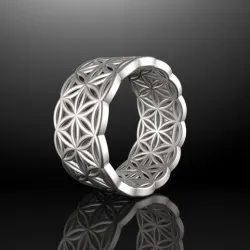 Flower of Life Ring - 3D print model