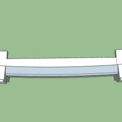 FRONT BUMPER FOR BODY CHEROKEE XJ 1/10 VERSION 1