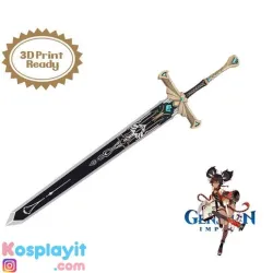 Genshin Impact - Favonius Greatsword - Digital 3D Model Files - Divided for Facilitated 3D Printing - Xinyan Cosplay