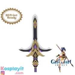 Genshin Impact - Kitain Cross Spear - Digital 3D Model Files - Divided for facilitated 3D Printing - Xiangling Cosplay