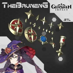 Genshin Impact Mona costume cosplay Accessories 3D print model