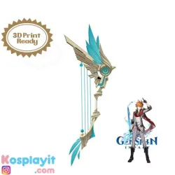 Genshin Impact - Skyward Harp - Digital 3D Model Files - Divided for facilitated 3D Printing - Tartaglia Cosplay