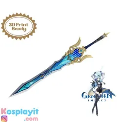 Genshin Impact - Song of Broken Pines - Digital 3D Model Files - Divided for 3D Printing - 3D Print Ready - Eula Cosplay