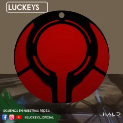 halo claimer symbol key ring