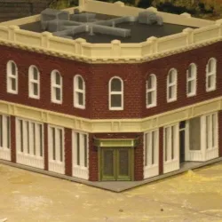 HO Scale Main Street 14 Corner Building