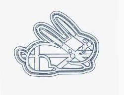 Kawaii Easter Bunny Cookie Cutter
