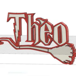 LAMP LUMINOUS NAME THEO style harry potter