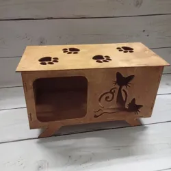 Laser Cut Cat House