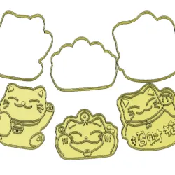 Lucky Cat cookie cutter (3 models)