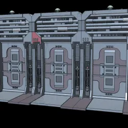 Modular Sci-Fi Corridor Bookshelf Diorama for 3.75" and 6"  Figures
