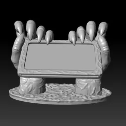 monster claws photo frame or portamenus for halloween