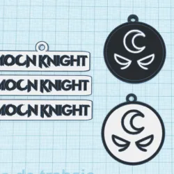 MOON KNIGHT MARVEL LOGO keychains