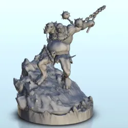 Orc creature with two heads 3 - Troll Warhammer resin Age of Sigmar Figures 28mm 32mm 15mm
