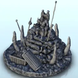 Orc on throne with treasure chest 1 - Troll Warhammer resin Age of Sigmar Figures 28mm 32mm 15mm