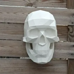 Origami skull wall decoration