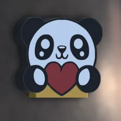 Panda Heart" lamp