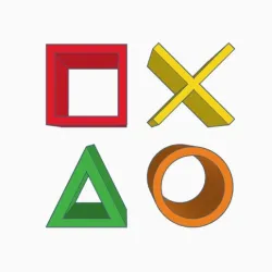 PlayStation Logo Figures