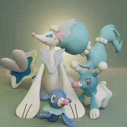 Pokemon - Popplio, Brionne and Primarina