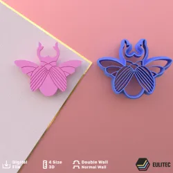 Polymer Clay Cutter *4 Sizes 2 version cut /beetle/Digital .STL File * File For Use In A 3D Printer/EULITEC.COM/CC/COPYRIGHTED LICENSE