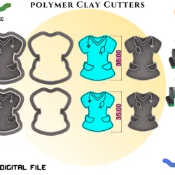 POLYMER CLAY CUTTERS 2 size 2 versin cut/nurse/EULITEC.COM/CC/COPYRIGHTED LICENSE