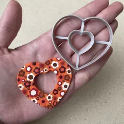 Polymer Clay Sharp Heart Donut Cutter