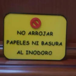 Poster: Do not throw paper or garbage in the toilet