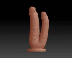 Printable Realistic Double Dildo (Double Penetration)