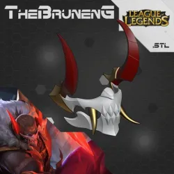 Pyke Blood moon mask League of Legends cosplay LOL 3D print model