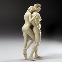 Sculpt Nude Couple love Standing