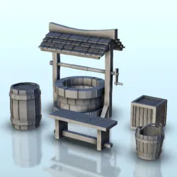 Set of exterior medieval accessories 1 - Middle Ages Dark Age Medieval terrain