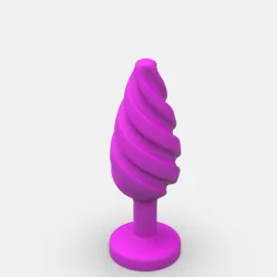 SPIRAL BUTT PLUG 002 | 3D PRINT