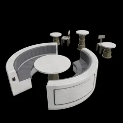 Star Wars Nevarro Cantina Tables & Chairs for 3.75" and 6" figures