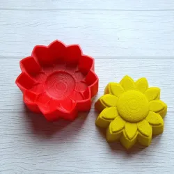 Sunflower Bath Bomb Mold STL File